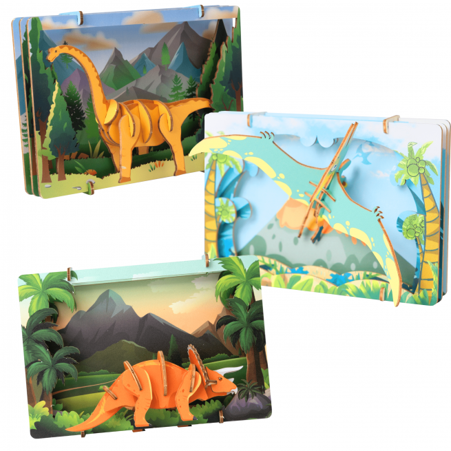 Fotos und Abbildungen von Dino Discovery 3D Puzzle Kit. ESC WELT.