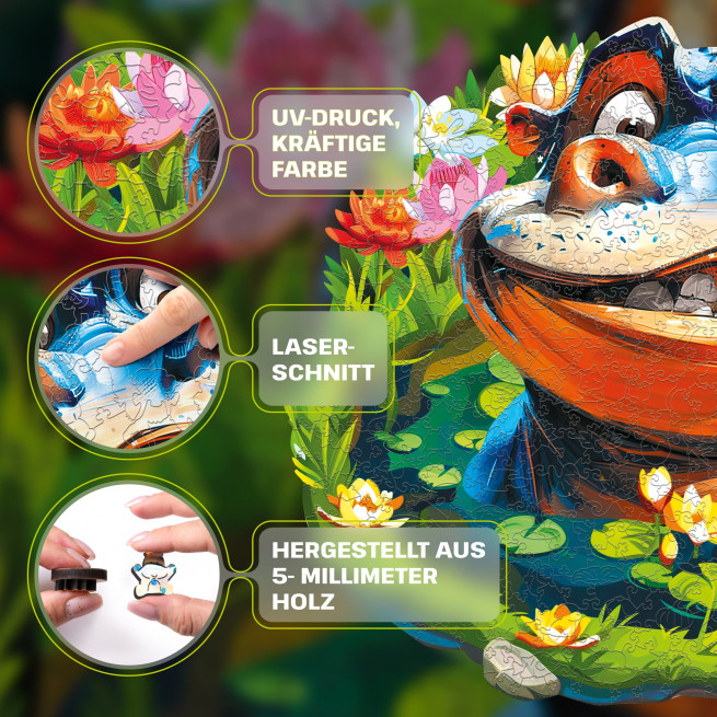 Fotos und Abbildungen von Funny Hippo Puzzle 500 pieces. ESC WELT.