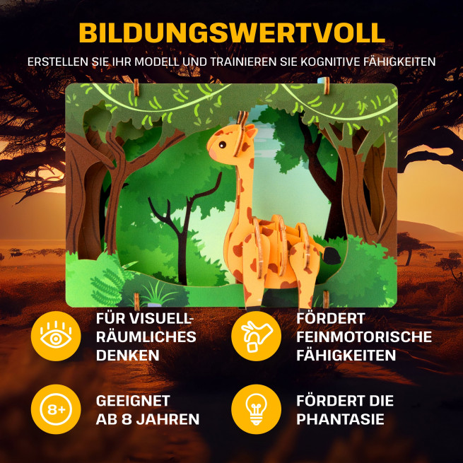 Fotos und Abbildungen von Safari Wonders 3D Puzzle Kit. ESC WELT.