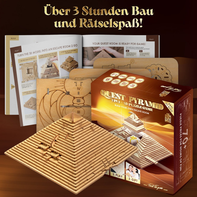 Fotos und Abbildungen von 3D Puzzle Game Quest Pyramid. ESC WELT.