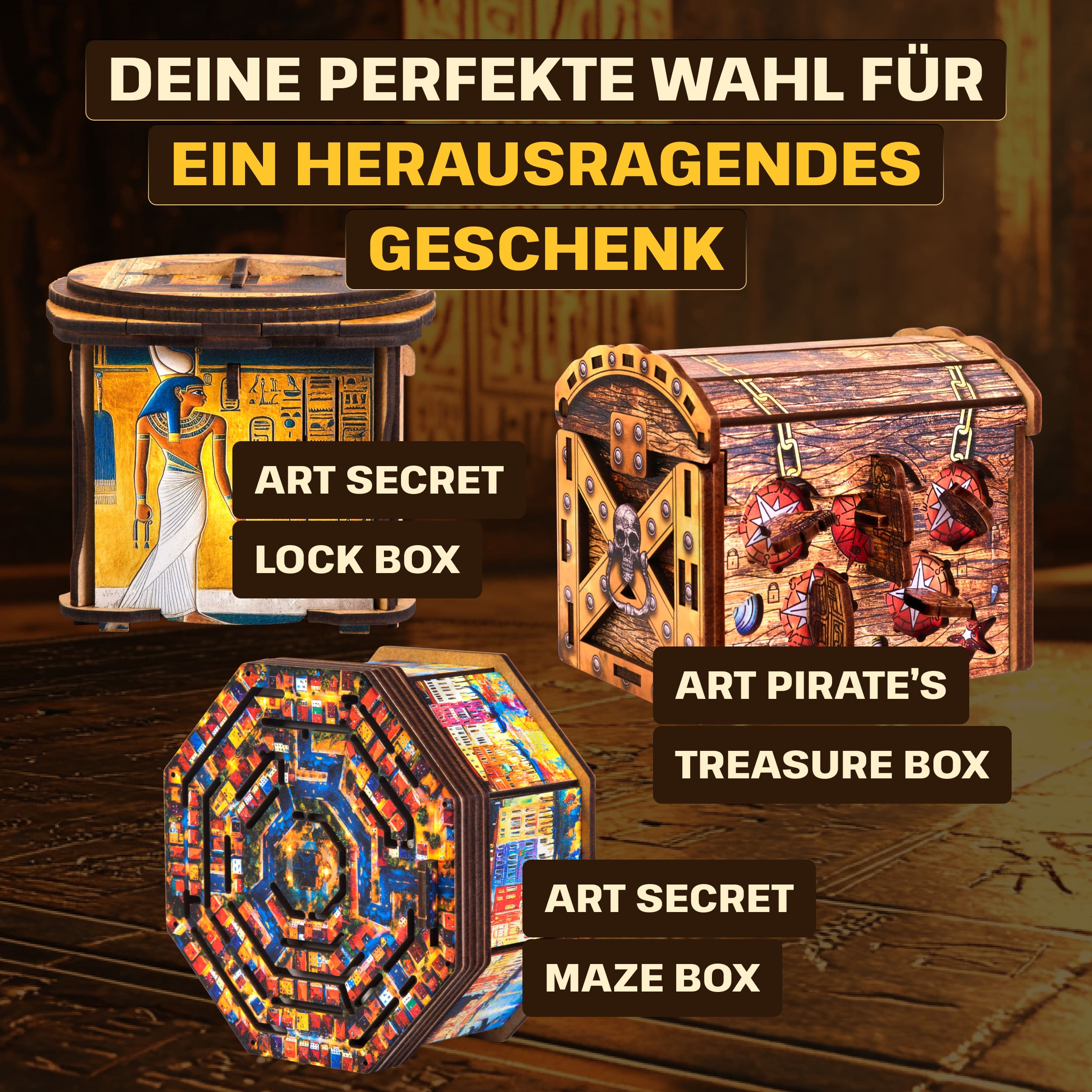 Fotos und Abbildungen von Art Secret Lock Box. ESC WELT.