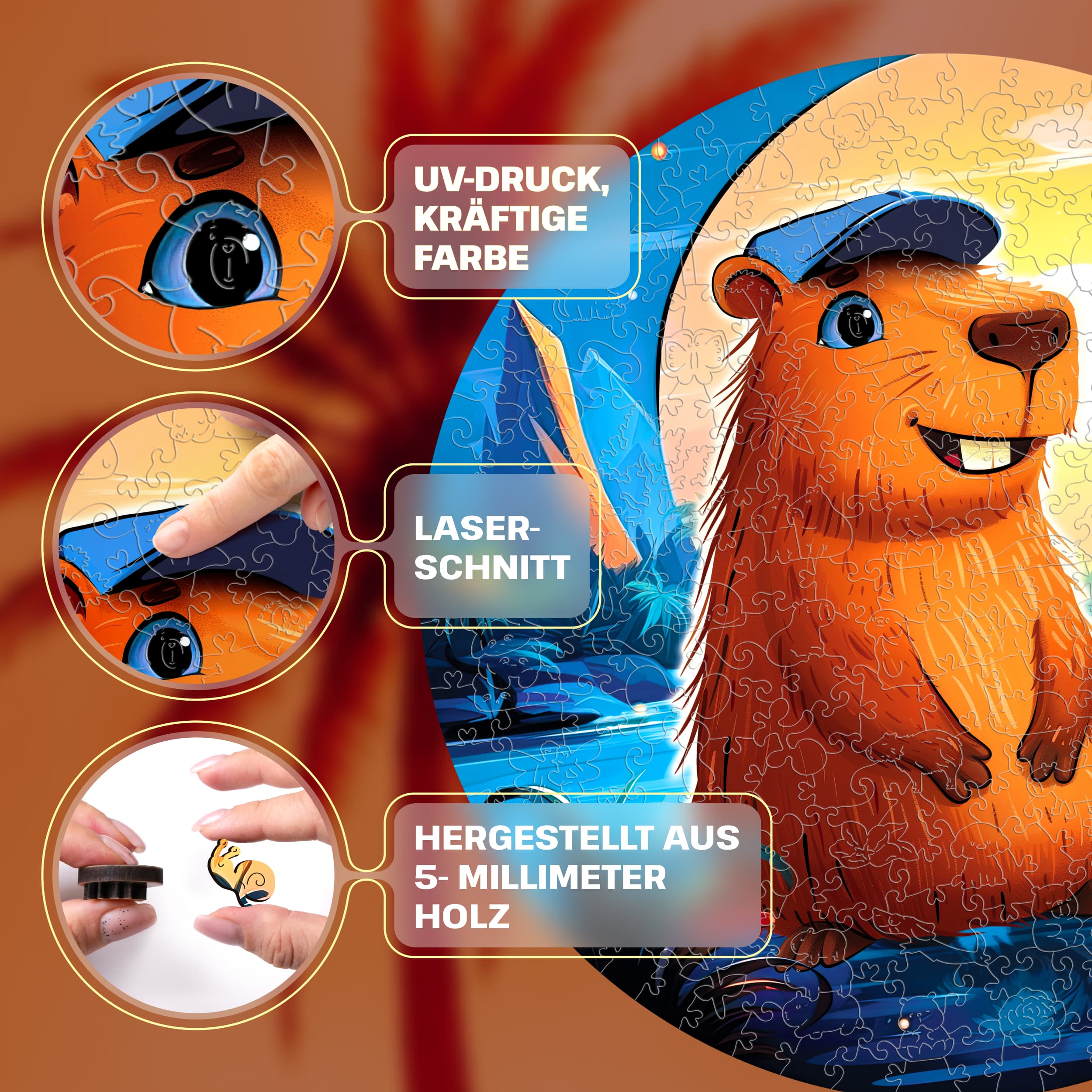 Fotos und Abbildungen von Capybara Puzzle 200 pieces. ESC WELT.