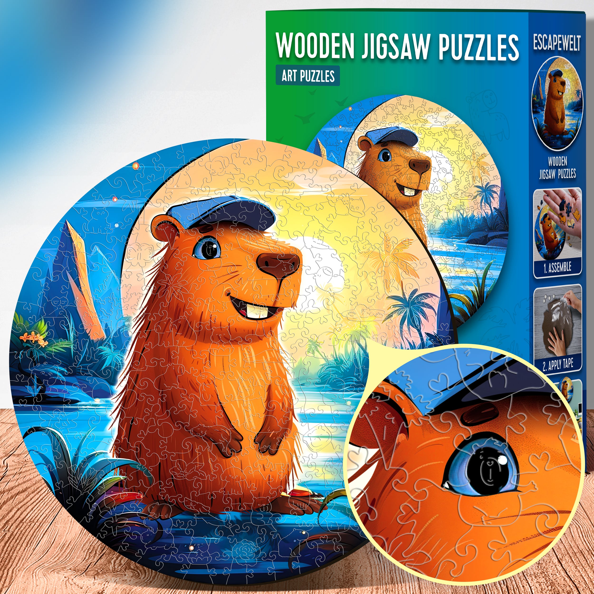 Fotos und Abbildungen von Capybara Puzzle 200 pieces. ESC WELT.