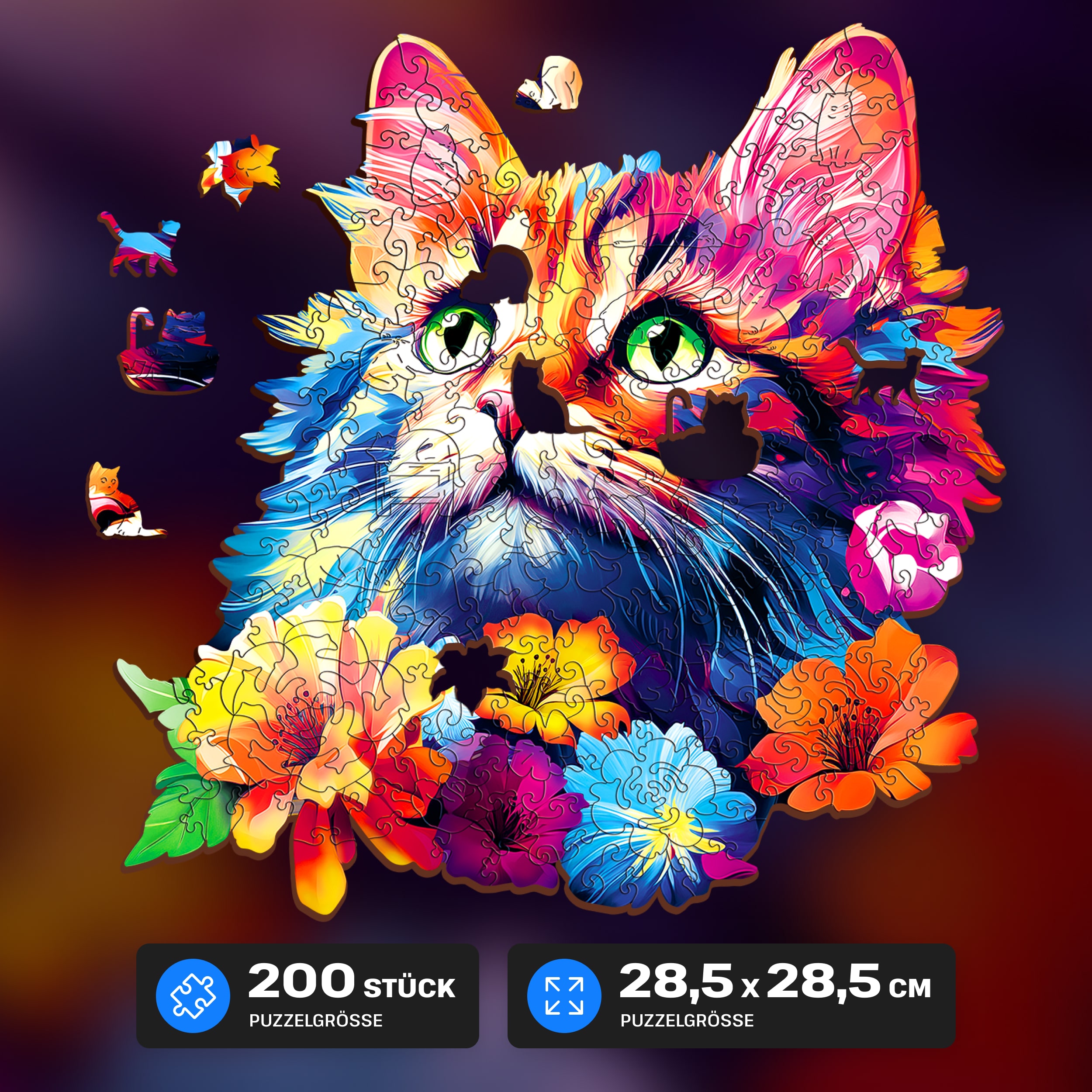 Fotos und Abbildungen von KATZE PUZZLE 200 Teile. ESC WELT.