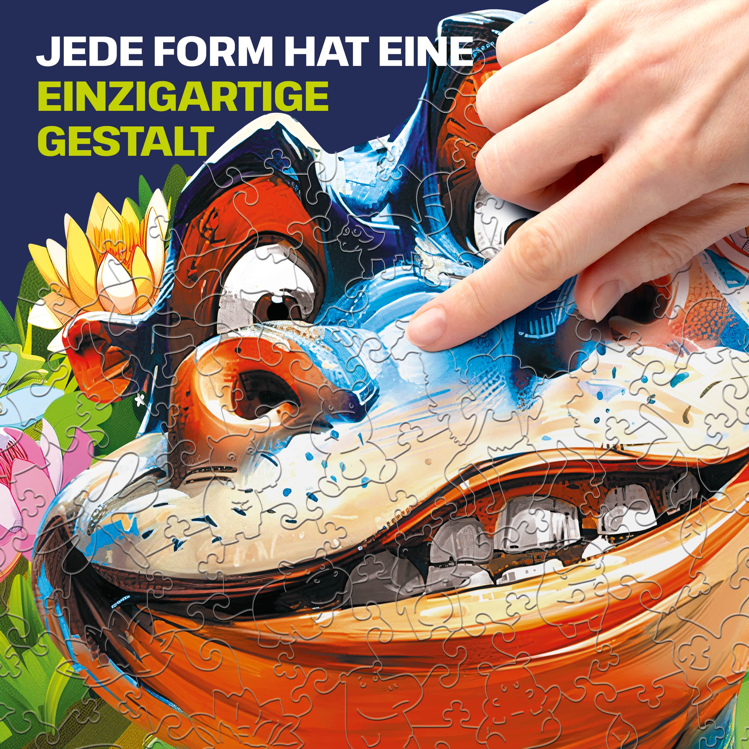 Fotos und Abbildungen von Funny Hippo Puzzle 200 pieces. ESC WELT.