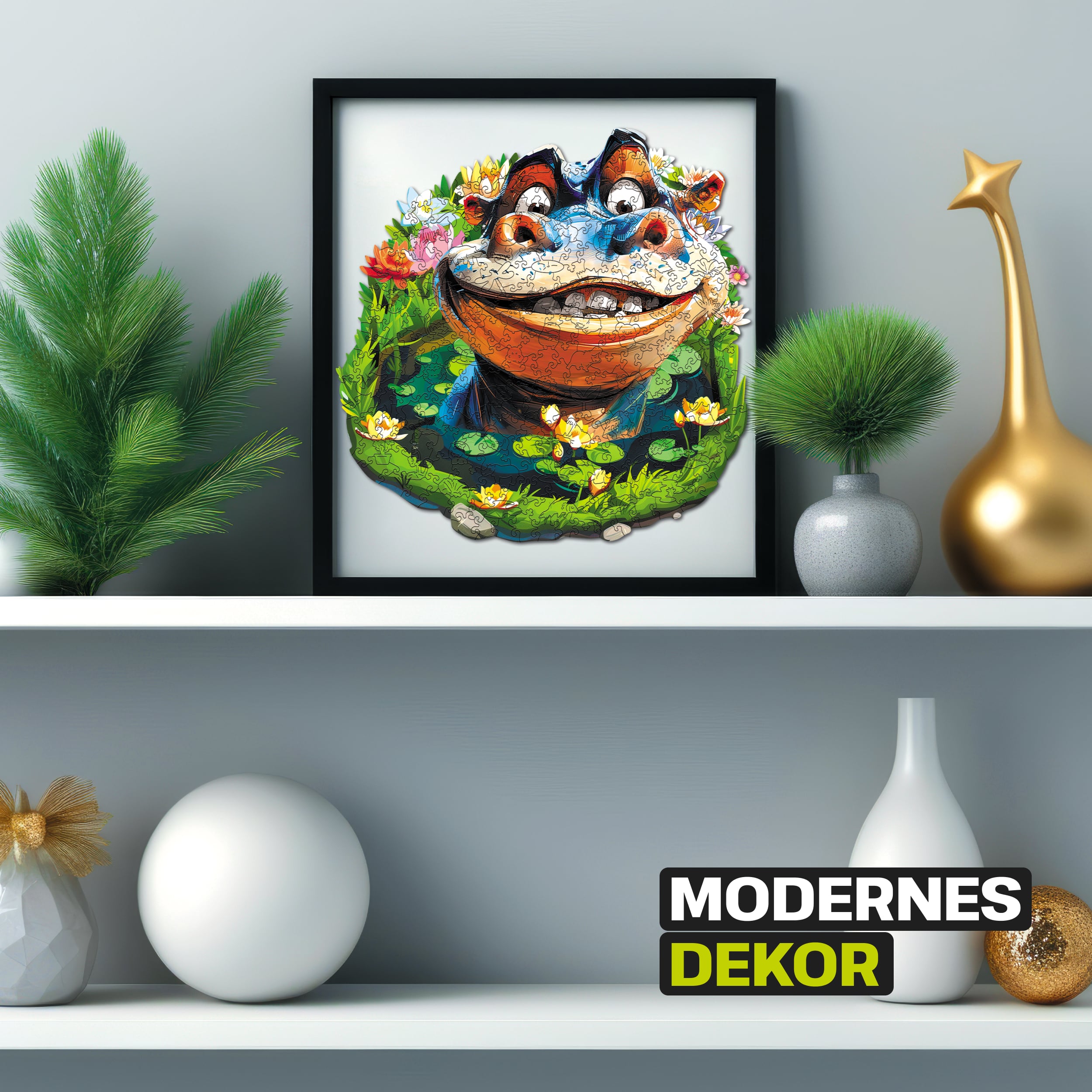 Fotos und Abbildungen von Funny Hippo Puzzle 200 pieces. ESC WELT.