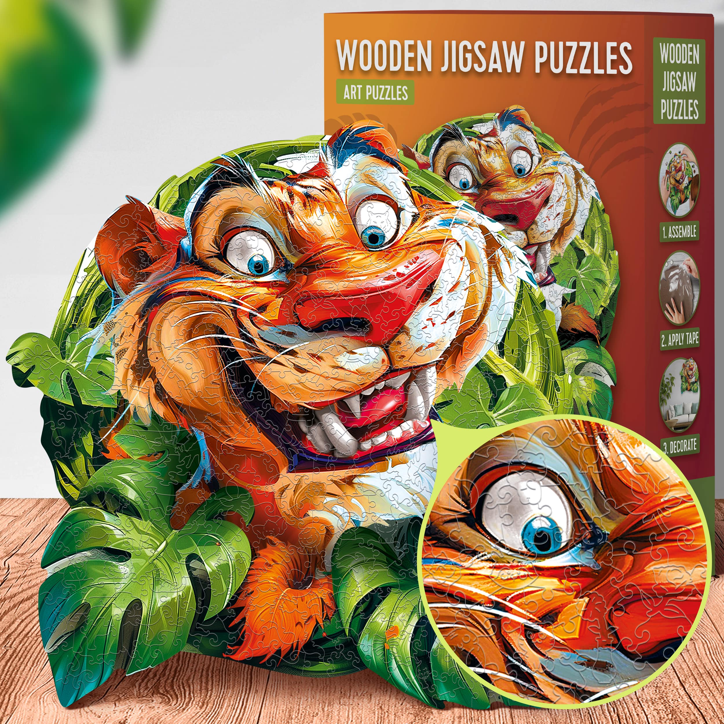 Fotos und Abbildungen von Funny Tiger Puzzle 200 pieces. ESC WELT.