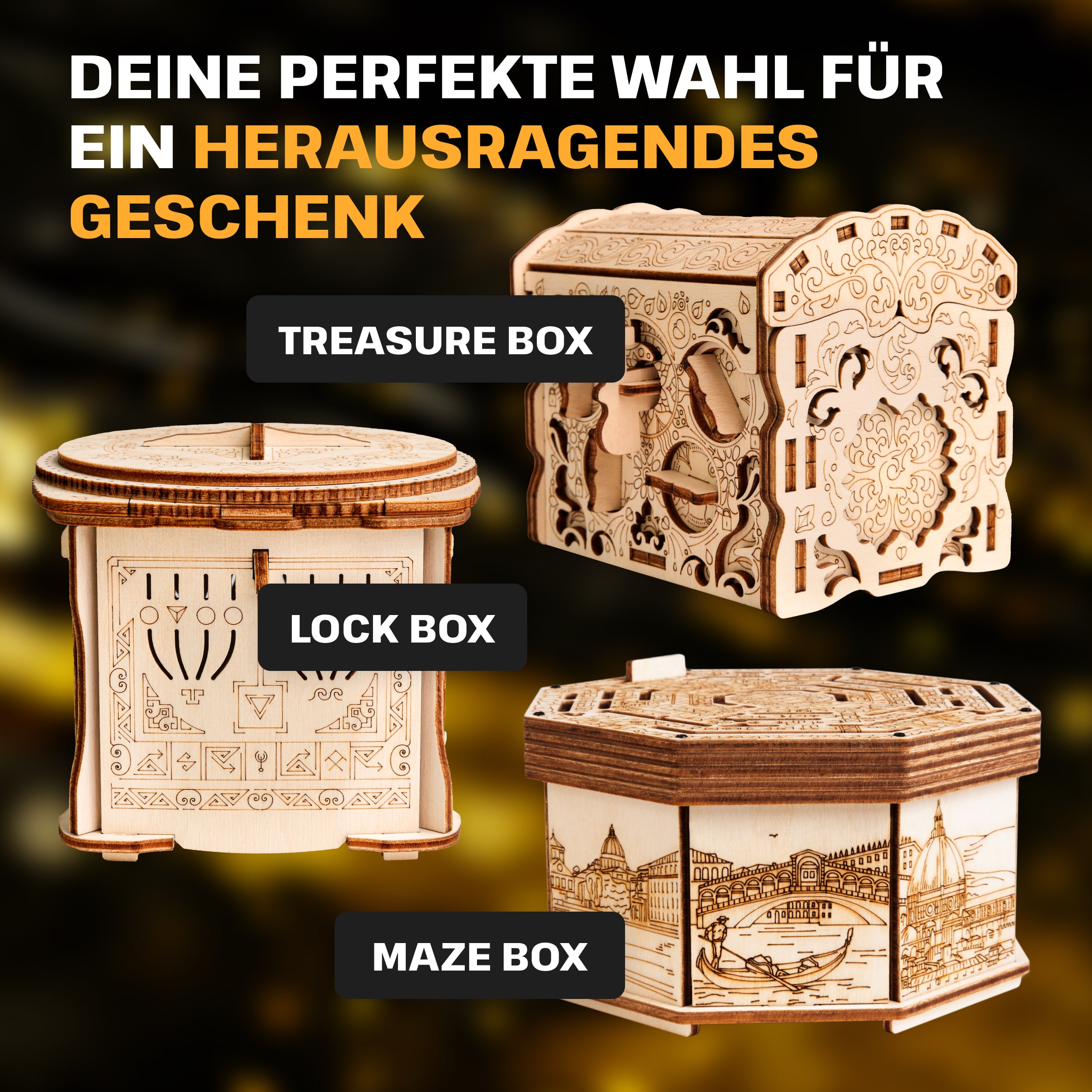 Fotos und Abbildungen von Secret Treasure Box. ESC WELT.